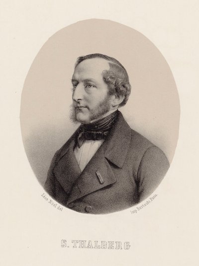 Portrait du pianiste et compositeur Sigismund Thalberg 1812-1871, vers 1860 - Leon Noel