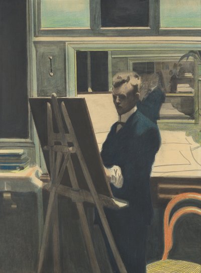 Autoportrait (aquarelle sur papier) - Leon Spilliaert