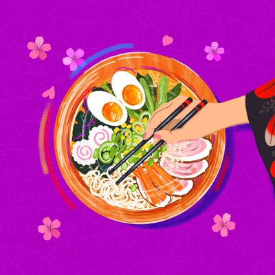 Ramen Bliss, 2025 (numérique) - Leona Tsiara