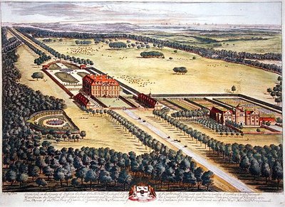 Stansted dans le comté de Sussex, gravé par Johannes Kip - Leonard (after) Knyff