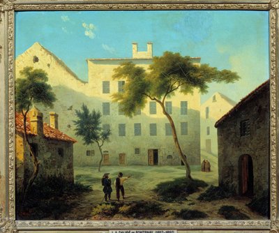 Vue du lieu de naissance de Napoléon Bonaparte (1769-1821) à Ajaccio en Corse Peinture de Léonard Dalige de Fontenay (1813-1892) 1849 Malmaison, musée du château - Leonard Alexis Dalige de Fontenay