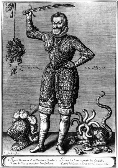 Portrait allégorique de Henri IV, premier quart du 17ème siècle - Leonard Gaultier