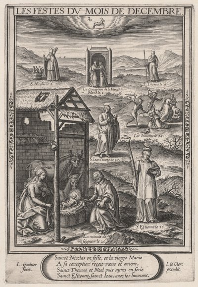 Les fêtes du mois de décembre (La Nativité) - Leonard Gaultier