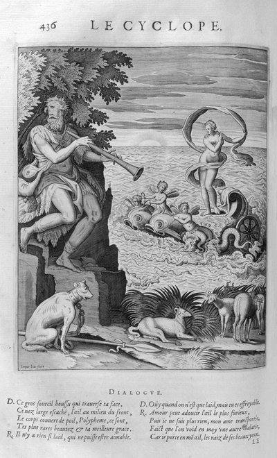 Polyphème, le fils géant de Poséidon et Thoosa dans la mythologie grecque, l