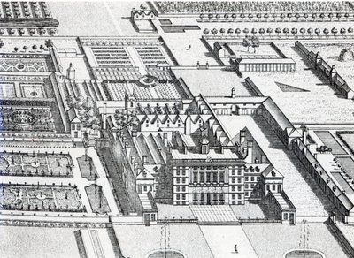 Badminton House dans le comté de Gloucester, gravé par Johannes Kip (détail) - Leonard Knyff
