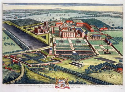 Staunton Harold dans le comté de Leicester gravé par Johannes Kip - Leonard Knyff
