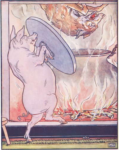 Il a enlevé le couvercle du pot, et le loup est tombé dedans. - Leonard Leslie Brooke