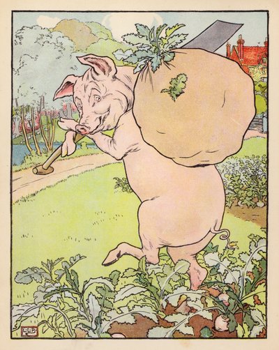 Illustration pour Les Trois Petits Cochons - Leonard Leslie Brooke