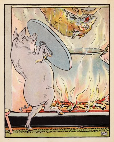 Illustration pour Les Trois Petits Cochons - Leonard Leslie Brooke