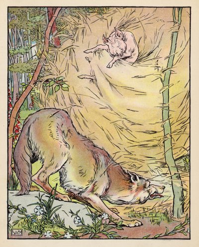 Illustration pour Les Trois Petits Cochons - Leonard Leslie Brooke
