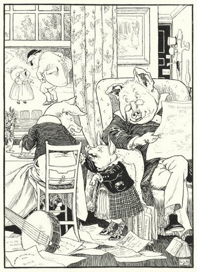 Les cinq cochons - Leonard Leslie Brooke