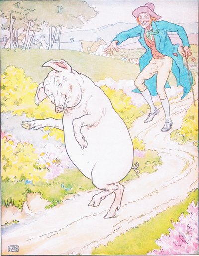 Au marché, au marché, pour acheter un gros cochon - Leonard Leslie Brooke