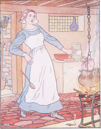 Tom a été remué dans le pudding et attaché dans un tissu - Leonard Leslie Brooke
