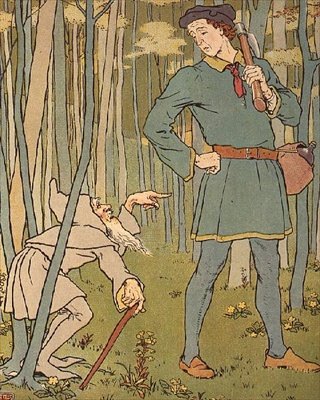 Nous avons rencontré un petit vieil homme. Illustration de L