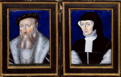 Portrait de Claude de Lorraine (1496-1550), duc de Guise et Antoinette de Bourbon Vendôme (1494-1583), son épouse - Leonard Limosin