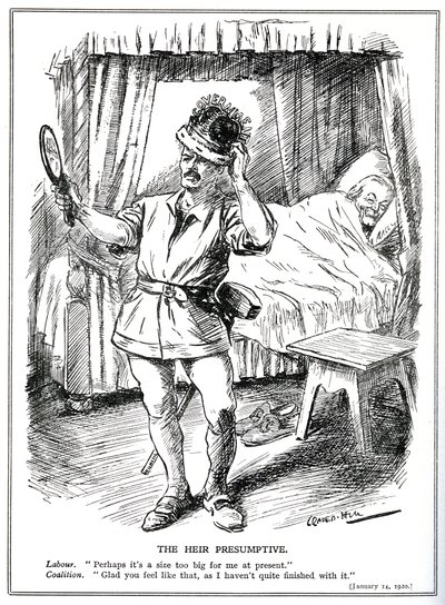 Le défi à Lloyd George et au gouvernement de coalition du Parti travailliste, janvier 1920 - Leonard Raven Hill