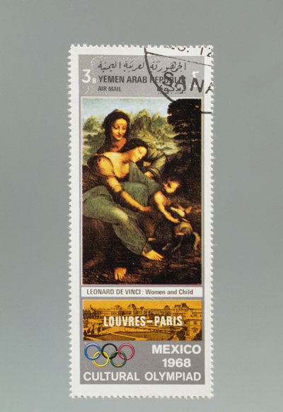 Timbre honorant les Jeux culturels au Mexique - Leonardo da (after) Vinci