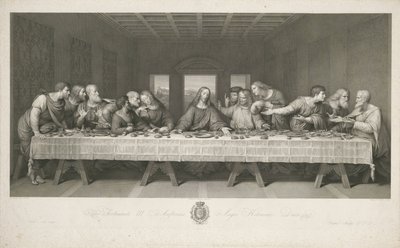 La Cène, dessinée par Teodoro Matteini, gravée par Raphael Morghen - Leonardo da (after) Vinci