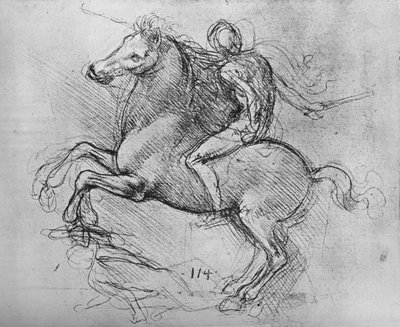 Un cavalier piétinant un ennemi tombé, vers 1480 1945 - Leonardo da Vinci