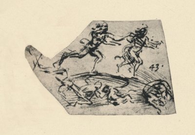 Un homme poursuivant une femme, vers 1480 1945 - Leonardo da Vinci