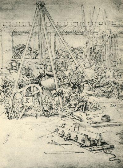 Une scène dans un arsenal, vers 1485-1490, 1943 - Leonardo da Vinci