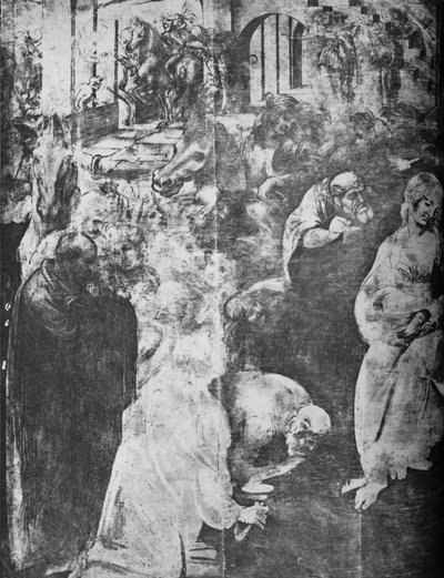Adoration des Mages - Partie inférieure gauche - Leonardo da Vinci