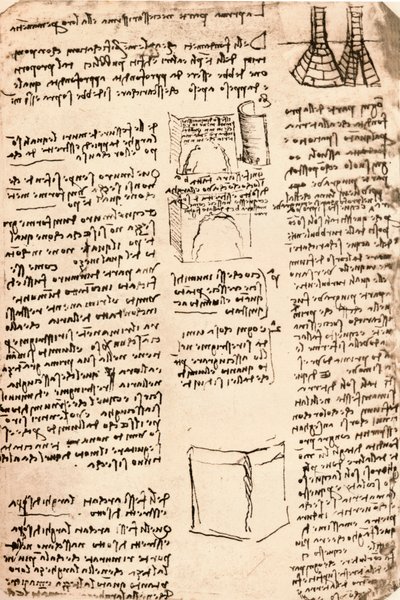 Dessin architectural, vers 1472-1519, 1883 - Leonardo da Vinci