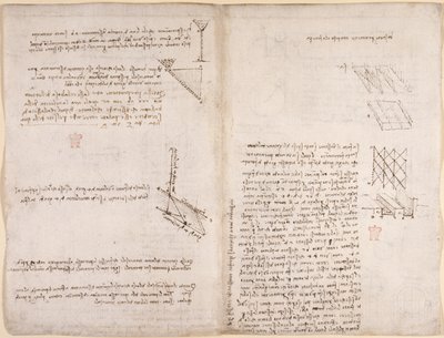 Notes et diagrammes sur la mécanique, concernant la vitesse des liquides, vers 1503-6 - Leonardo da Vinci