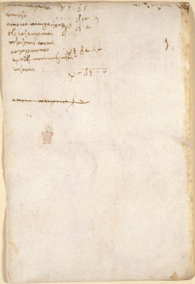 Arundel 263, f.149v, Compte des factures ménagères (pas de la main de Léonard) (1504), du 