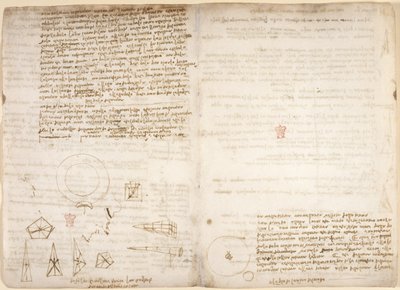 Arundel 263, f.266v, f.267 Notes sur la cosmologie (à l