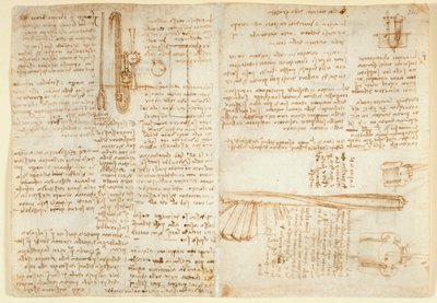 Notes et croquis sur un dispositif hydraulique, du 