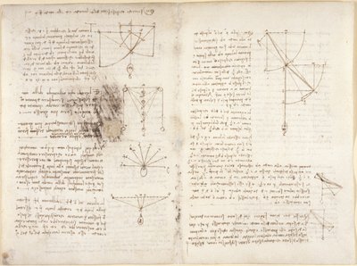 Notes et diagrammes sur la mécanique - Leonardo da Vinci
