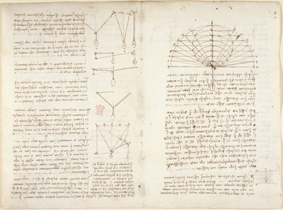 Notes et diagrammes sur la mécanique - Leonardo da Vinci