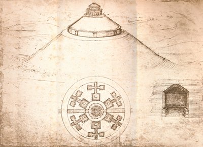 Conception pour un mausolée, vers 1472-1519, 1883 - Leonardo da Vinci