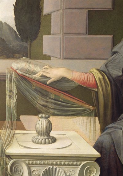 Détail de la Vierge Marie (post restauration) - Leonardo da Vinci