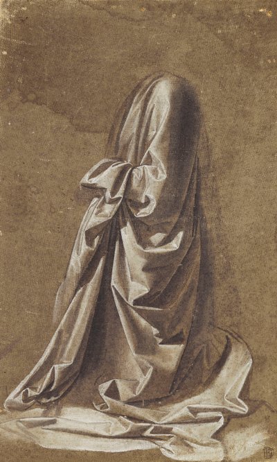 Étude de draperie pour une figure agenouillée - Leonardo da Vinci