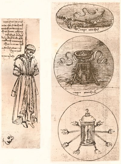 Dessins de Bernardo di Bandino Baroncelli pendu, et emblèmes, vers 1472-1519, 1883 - Leonardo da Vinci