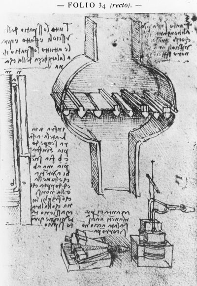 Fol. 34r du Manuscrit E, 1513-14 - Leonardo da Vinci