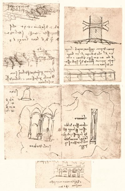 Quatre dessins topographiques, c1472-c1519 - Leonardo da Vinci
