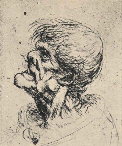 Profil grotesque à gauche, vers 1480 - Leonardo da Vinci