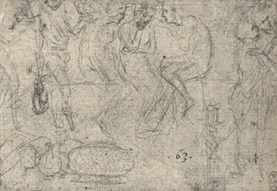 Groupe de figures en conversation, vers 1480 1945 - Leonardo da Vinci