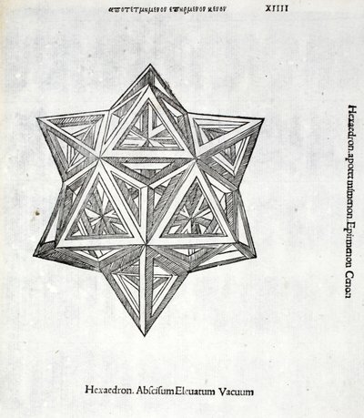 Hexacèdre tronqué élevé vide, illustration de 