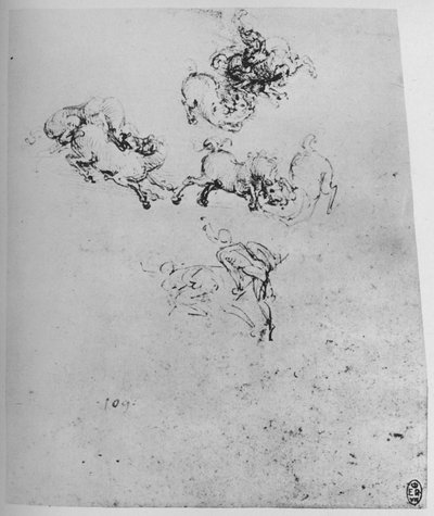 Chevaux et cavaliers en combat, c1480 1945 - Leonardo da Vinci