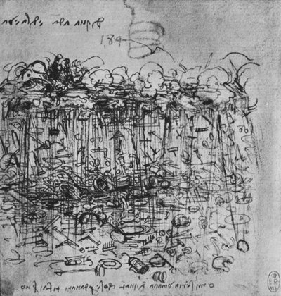 Des outils tombés du ciel sur la terre, vers 1480 - Leonardo da Vinci