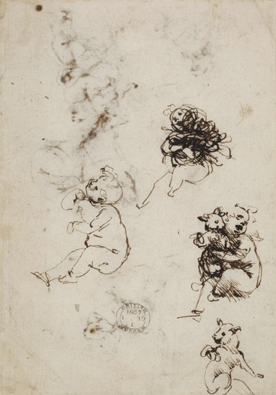 Léonard de Vinci, objet 1857.0110.1 - verso (British Museum) - Leonardo da Vinci