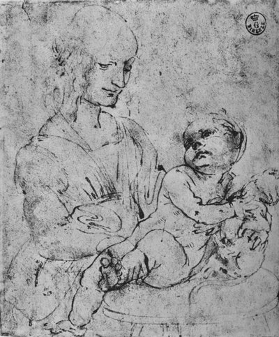 Madone et Enfant avec un chat, 1478-1480 1945 - Leonardo da Vinci