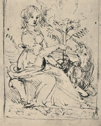 Jeune fille avec une licorne - Leonardo da Vinci