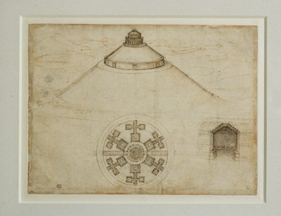 Projet pour un tombeau a plan central;elevation … - Leonardo da Vinci