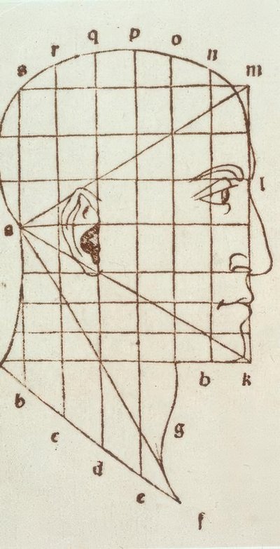 Étude de proportions de la tête humaine - Leonardo da Vinci
