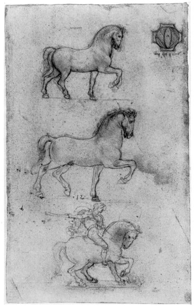 Études pour le monument Trivulzio, vers 1508, 1954 - Leonardo da Vinci